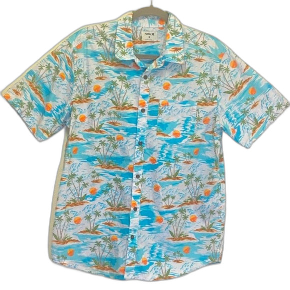 BOGO Hurley - Hawaiian Style Short Sleeve Shirt - size M - Picture 2 of 5